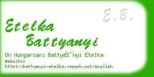 etelka battyanyi business card